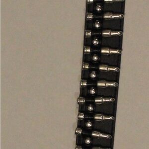 B-Low the Belt Black and Silver Studded Belt